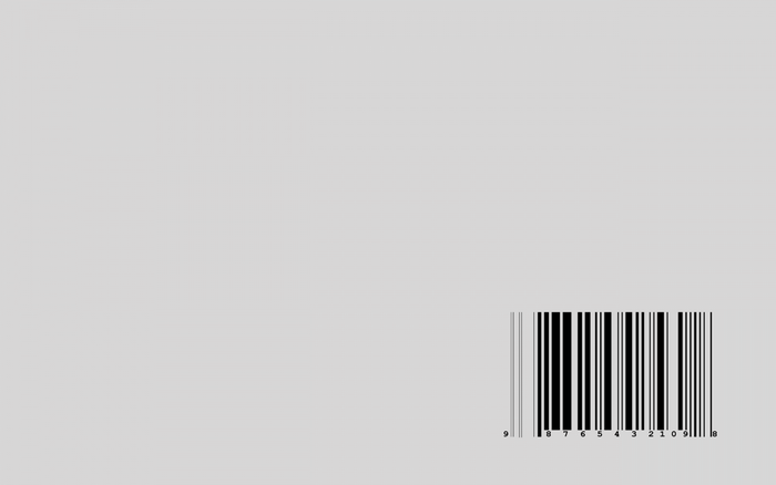 Barcode with numbers 9 8 7 6 5 4 3 2 1 0 9 8