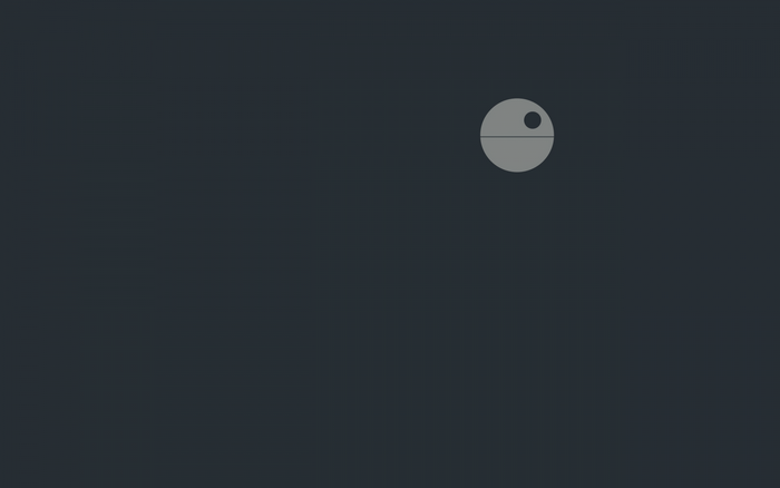 Minimalist Death Star logo from Star Wars