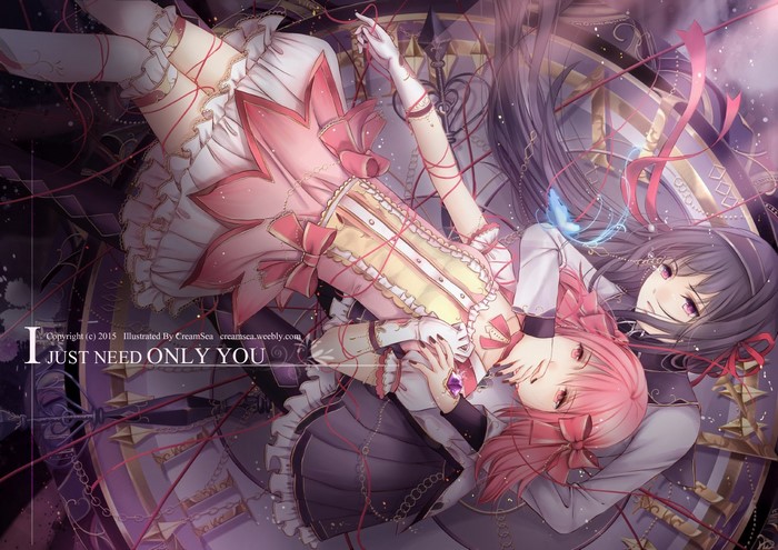 Homura Akemi and Madoka Kaname from Mahou Shoujo Madoka Magica