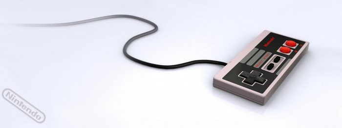 Nintendo Entertainment System controller on a white surface