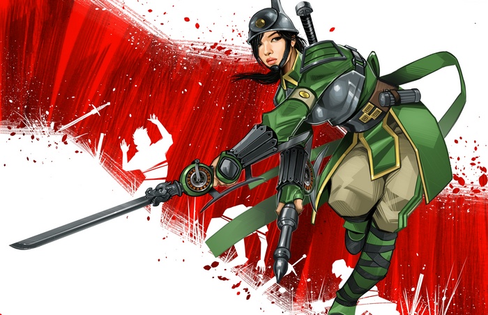 BattleCry game character with sword