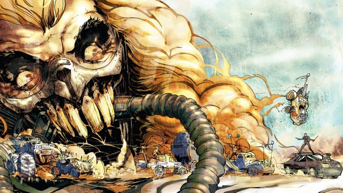 Immortan Joe from Mad Max Fury Road comic illustration