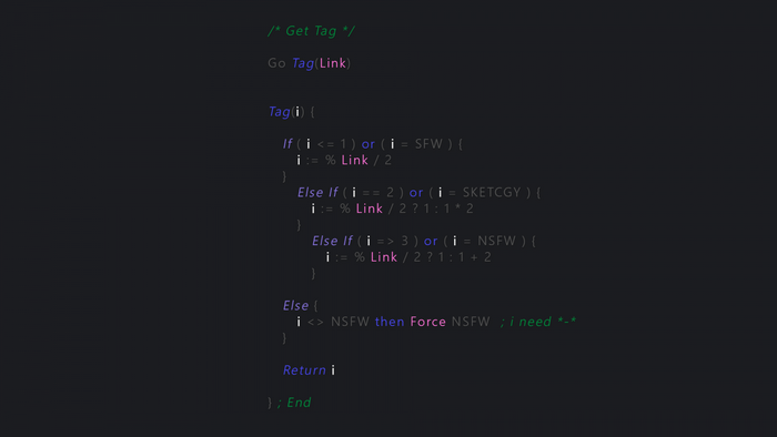 Code snippet with conditional logic
