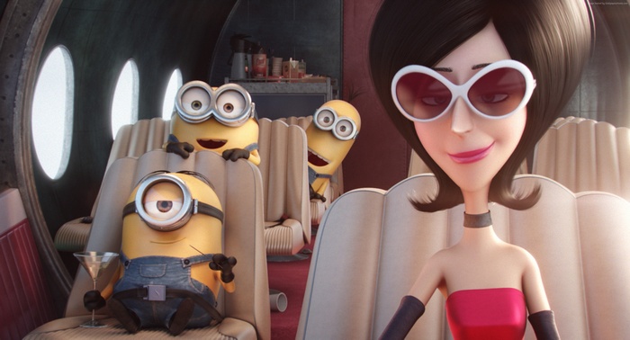 Scarlet Overkill and Minions on a Plane