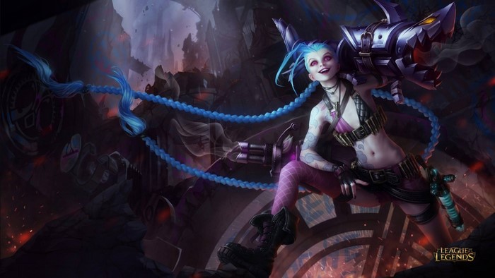 Jinx from League of Legends with Fishbones