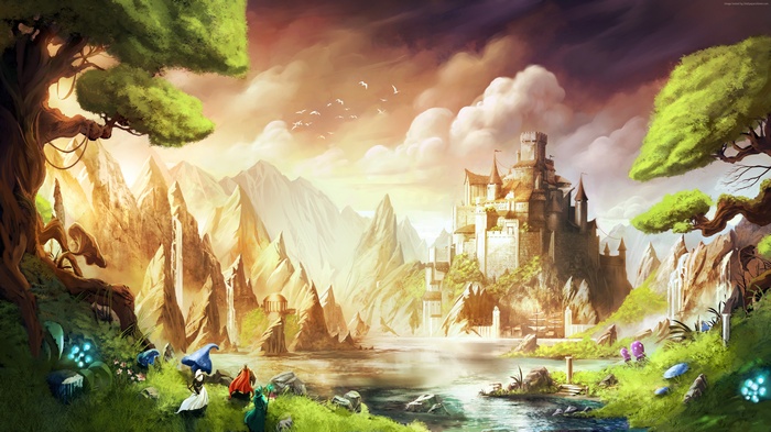 Trine 3: The Artifacts of Power Fairytale Castle Landscape