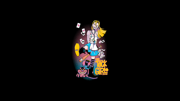 Alice in Wonderland meets Tank Girl illustration