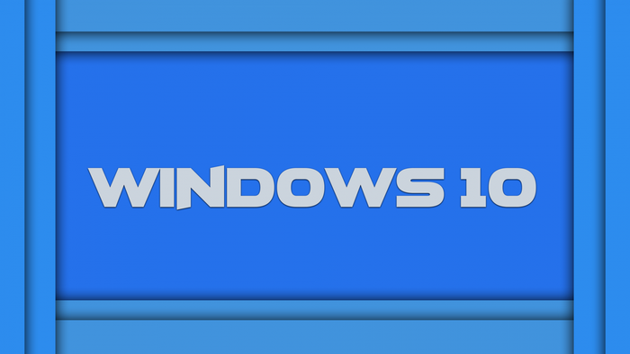 Windows 10 logo on a blue background
