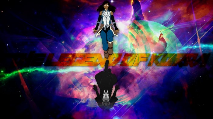 Korra from The Legend of Korra in space