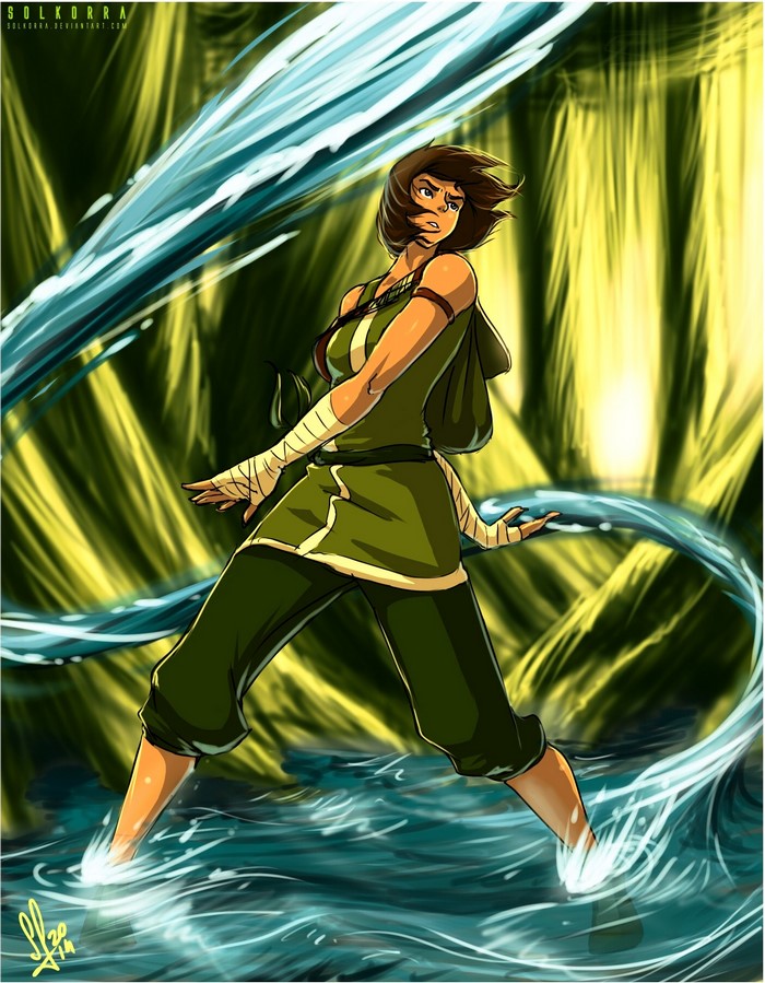 Korra from The Legend of Korra waterbending