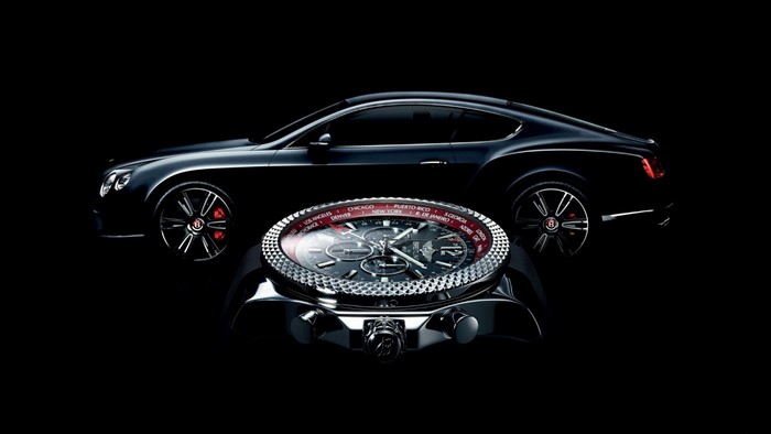 Bentley Coupe and Breitling Watch