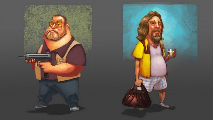 Walter Sobchak and The Dude from The Big Lebowski