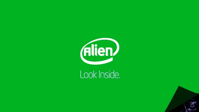 Alien logo with text "Look Inside."