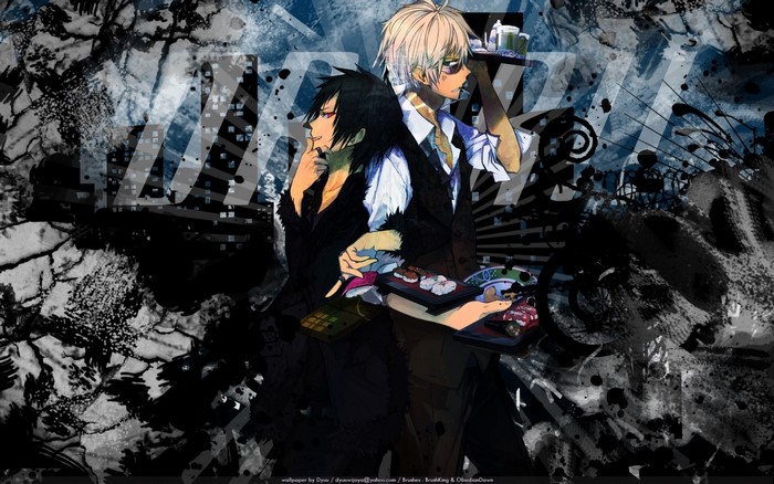 Heiwajima Shizuo and Orihara Izaya from Durarara