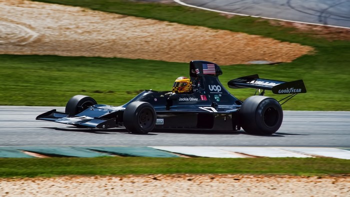 Jackie Oliver UOP Shadow Formula 1 car on track