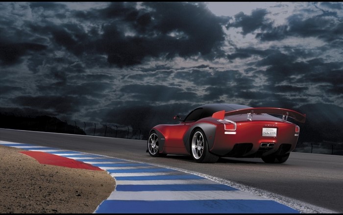 Devon GTX supercar on a race track