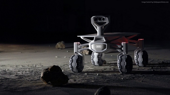 Audi Lunar Quattro rover on the moon