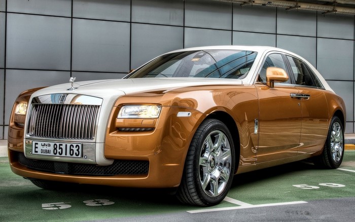 Rolls-Royce Ghost two-tone luxury sedan