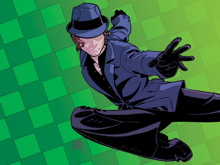 Renee Montoya from DC Comics in a dynamic pose