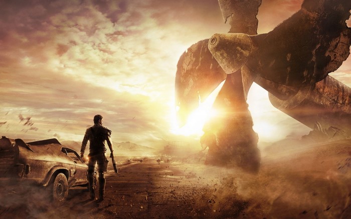 Max from Mad Max game standing by car
