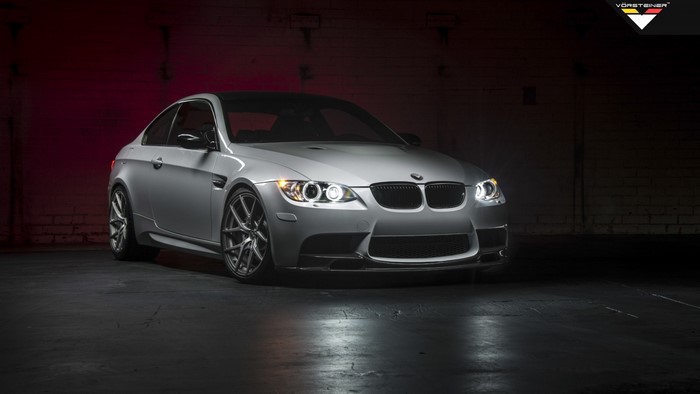 Silver BMW M3 Coupe with Vorsteiner Wheels