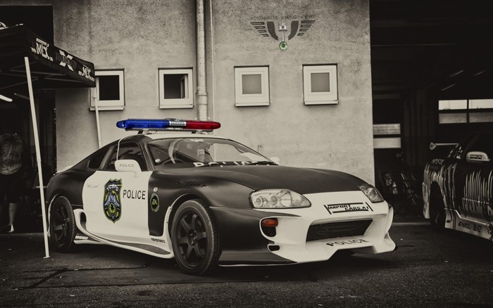 Police Toyota Supra sports car