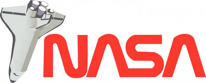 NASA logo with space shuttle illustration
