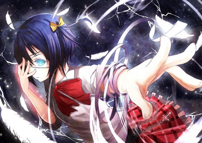 Rikka Takanashi from Chuunibyou demo Koi ga Shitai! with feathers