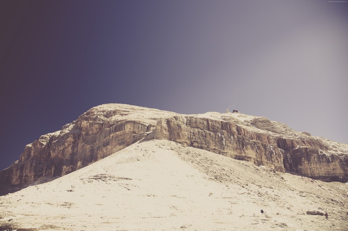 Piz Boè mountain in Dolomites, Italy