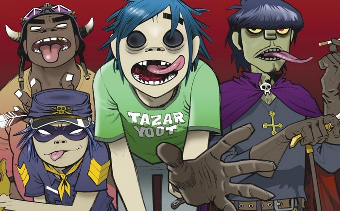 Gorillaz characters illustration by Jamie Hewlett