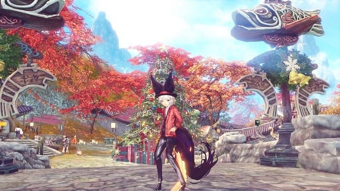 Character in festive attire in Blade & Soul