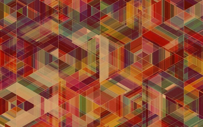 Geometric pattern with colorful stripes and triangles