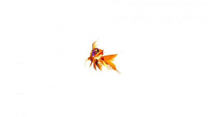 Abstract low poly goldfish digital art