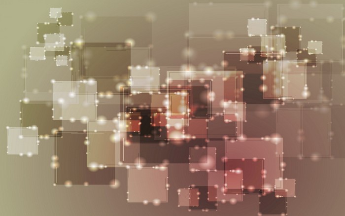 Abstract geometric pattern with glowing squares