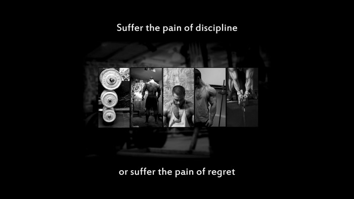 Motivational gym images with text