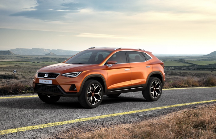 SEAT 20V20 concept crossover SUV on a road