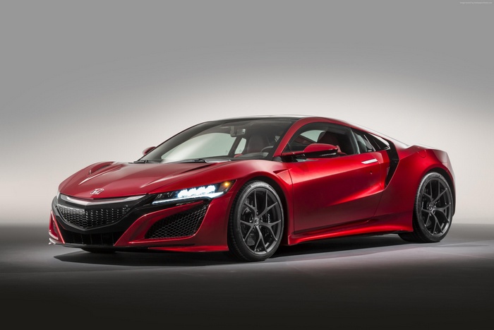 Red Acura NSX hybrid supercar