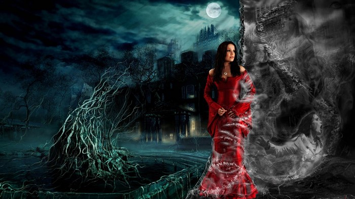 Tarja Turunen from Nightwish in a dark fantasy setting