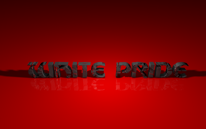 White Pride text illustration