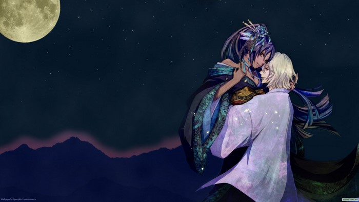 Shihouin Yoruichi and Urahara Kisuke from Bleach
