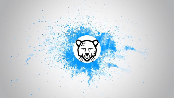 Pardus Linux logo with blue ink splash