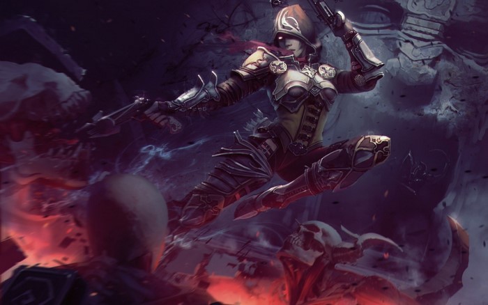 Demon Hunter from Diablo III in action