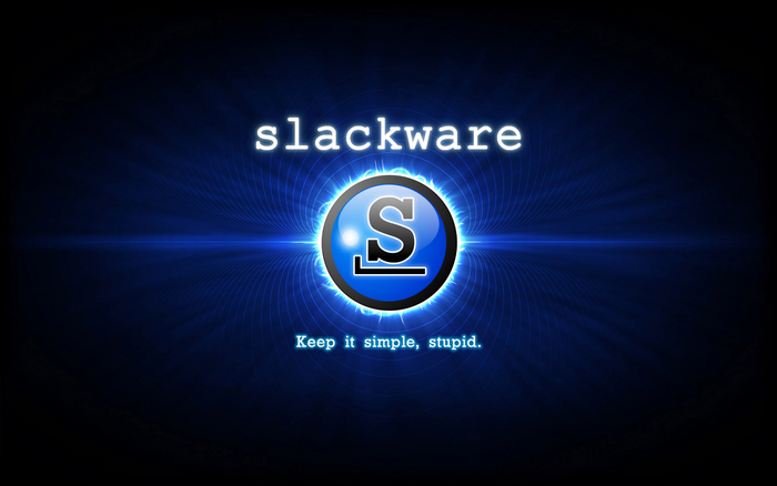 Slackware logo with tagline