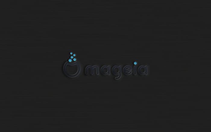Mageia Linux logo with beaker and bubbles