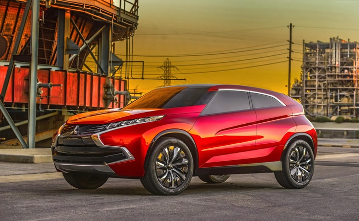 Red Mitsubishi XR PHEV concept crossover