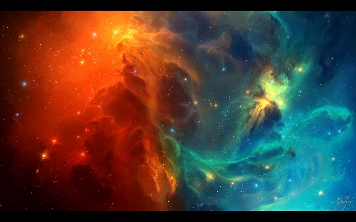 Vibrant Nebula in Outer Space
