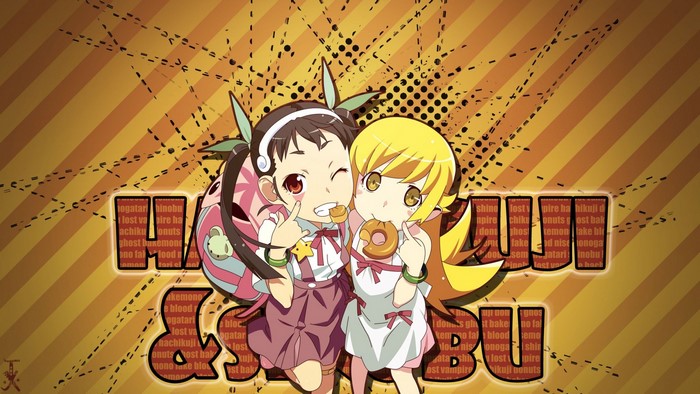 Hachikuji Mayoi and Oshino Shinobu from Monogatari Series