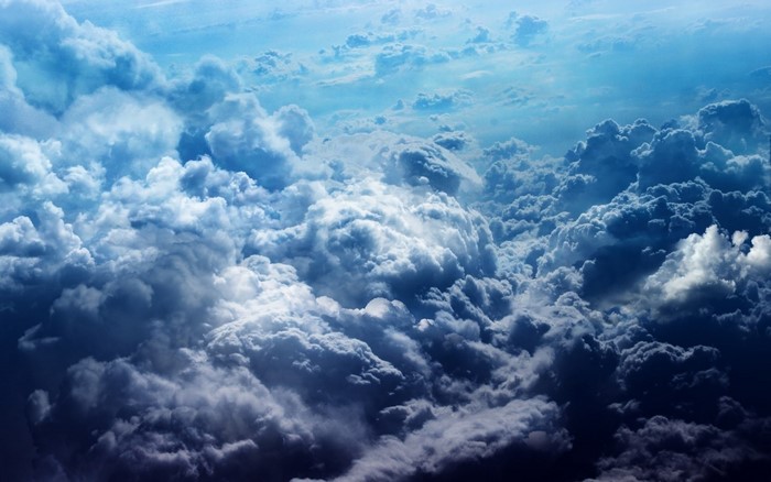 View of clouds from above during the day