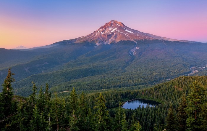 Mount Hood and Trillium Lake at Sunrise