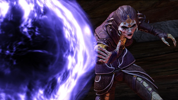 Nosgoth character with purple energy